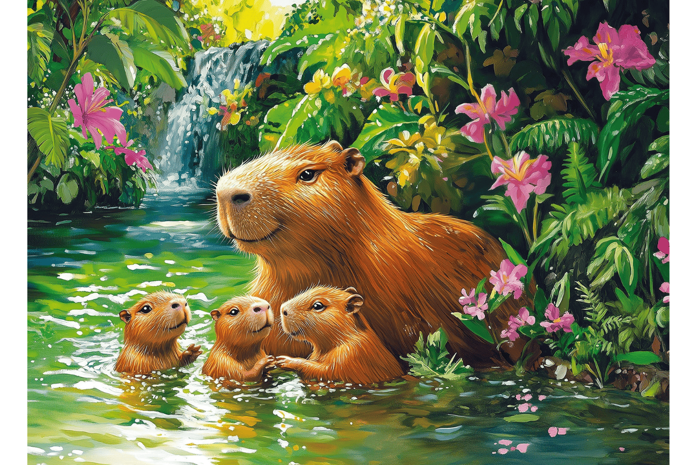 Outset Media Capybaras 35 Piece Tray Puzzles (Multiple Themes)