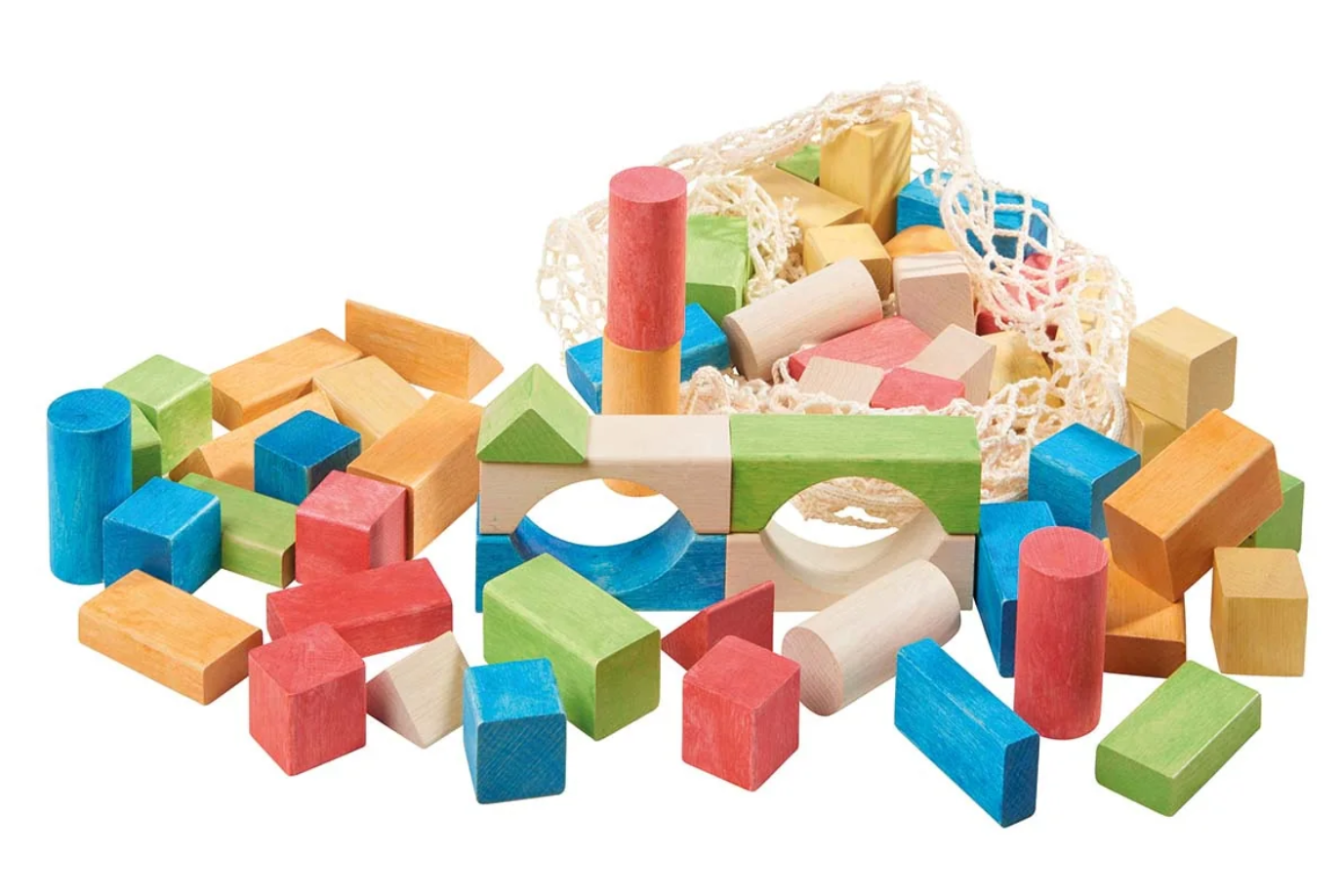 Nic Natural Building Blocks - 58 Blocks (Made with plant-based dyes)