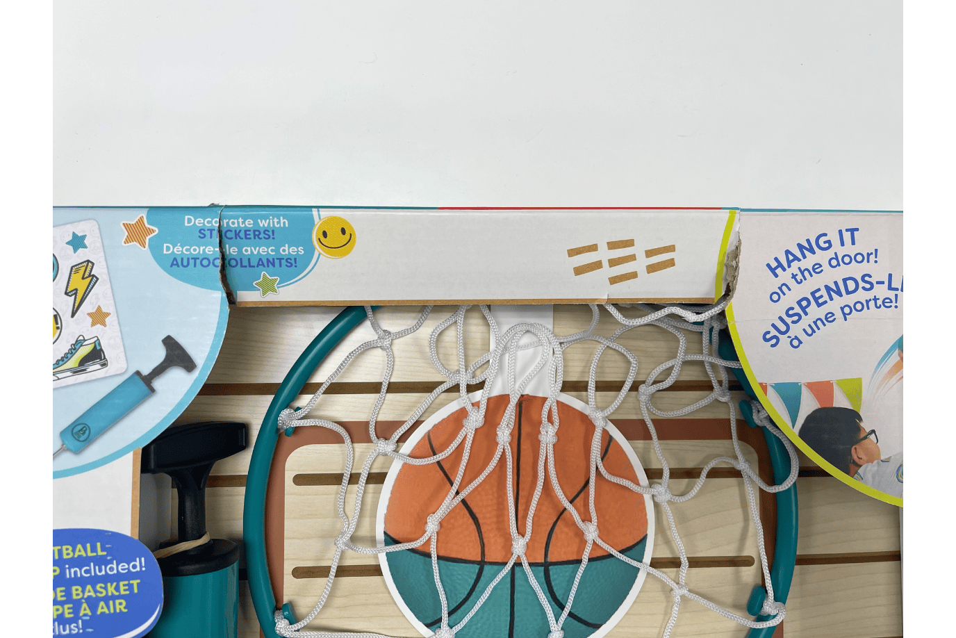 K.I.D. Toys Inc. Over The Door Basketball Hoop - Damaged Box - FINAL SALE