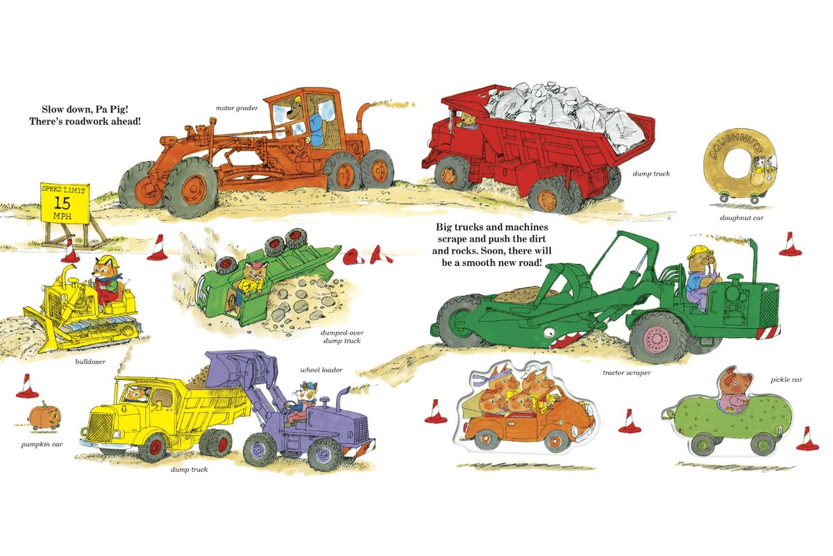 Raincoast Books Richard Scarry's Cars and Trucks in Busytown [Book + Wooden Play Pieces]