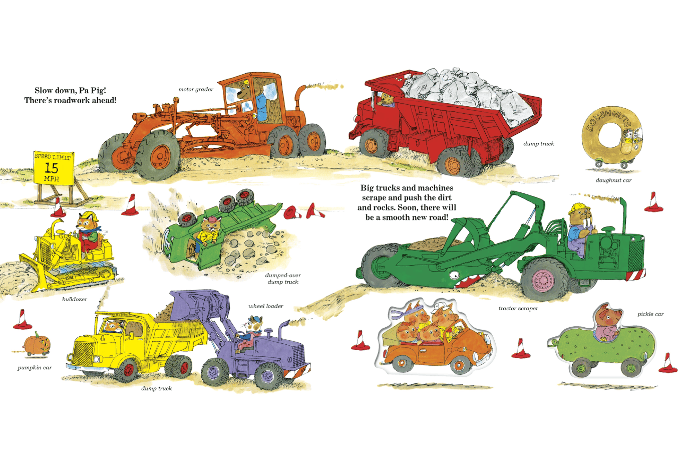 Raincoast Books Richard Scarry's Cars and Trucks in Busytown [Book + Wooden Play Pieces]