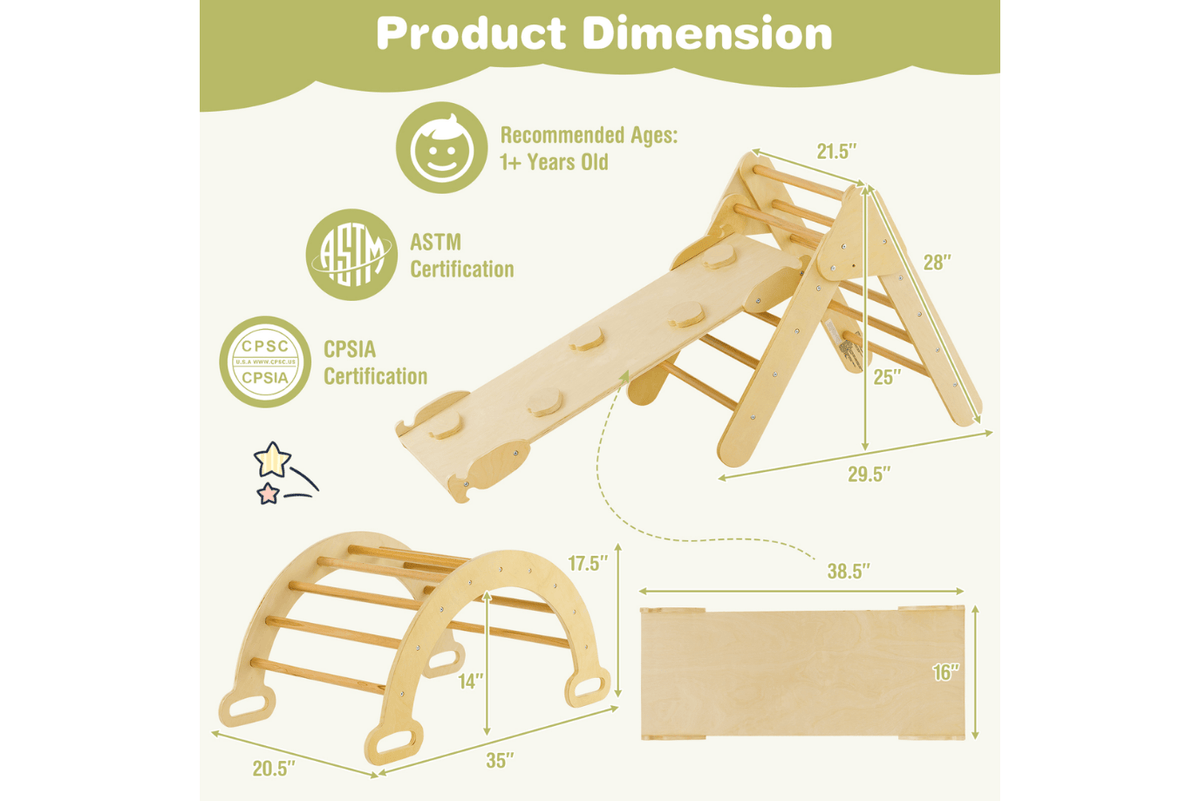 Costway Pikler Climbing Bundle
