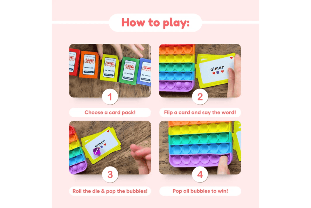 The Fidget Company The Fidget Game French: Le Jeu de Fidget Mots Visuels [The Fidget Company] (Pre-K to Grade 3)