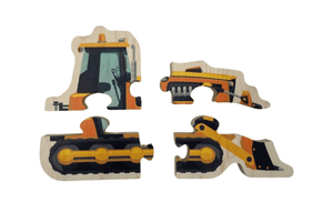 4-Piece Construction Vehicle Puzzles