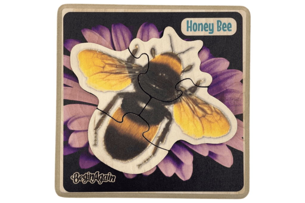 Garden Pals Puzzle - Honey Bee puzzle, 4 piece puzzles for toddlers, first puzzle for toddlers, science puzzles for kid, science gifts for kids, Toronto, Canada
