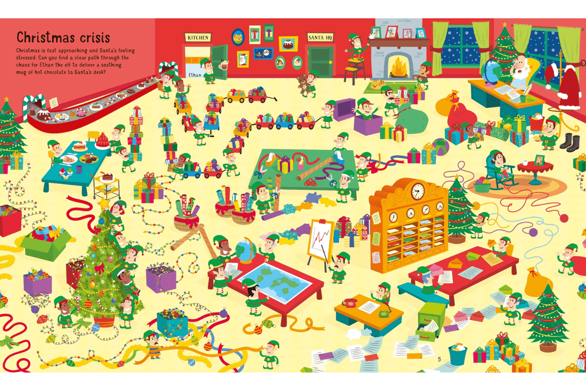Harper Collins Book Usborne Picture Puzzles: Christmas Maze (300 pieces)