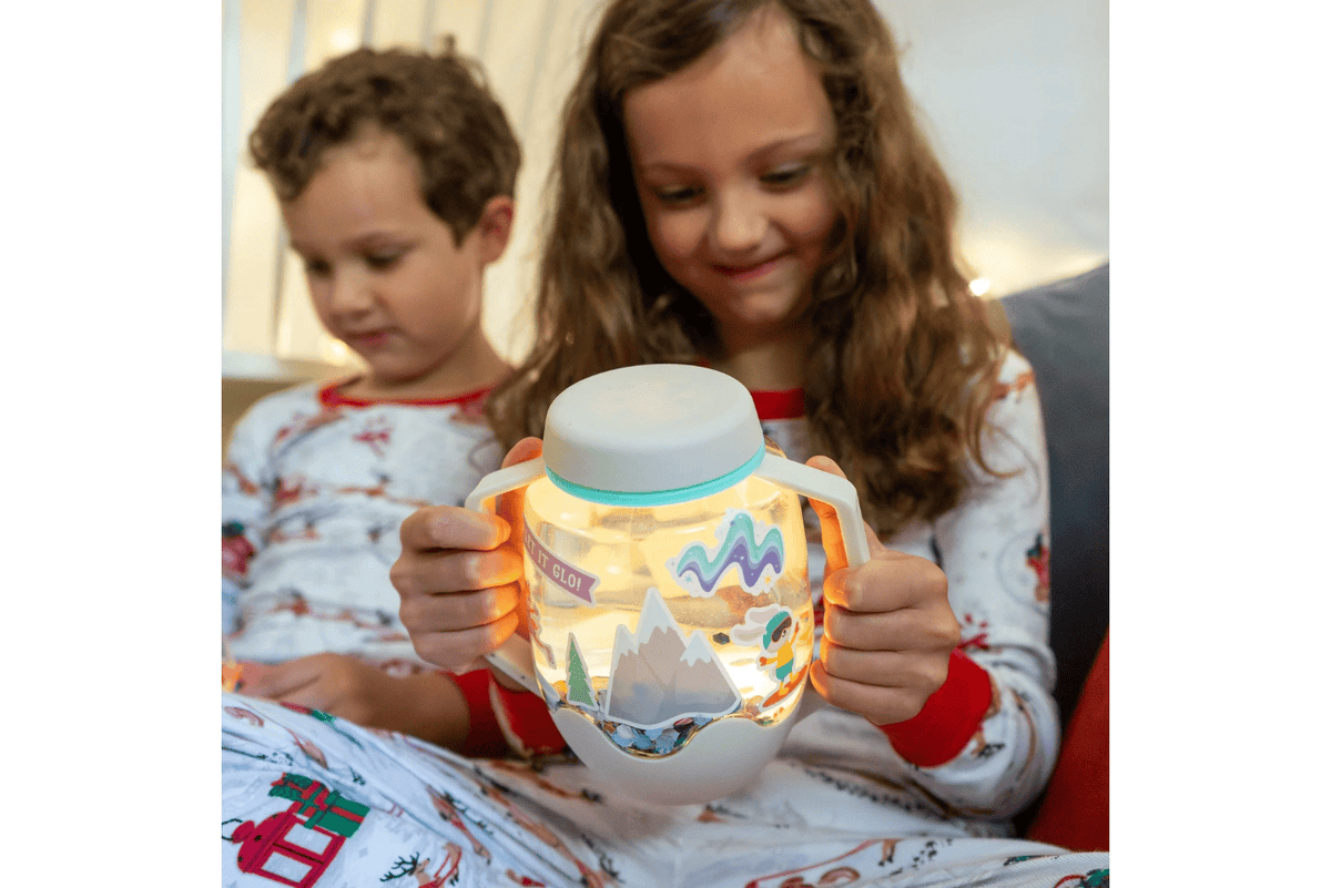 Kidcentral Glo Pals Sensory Jar - Snowglobe