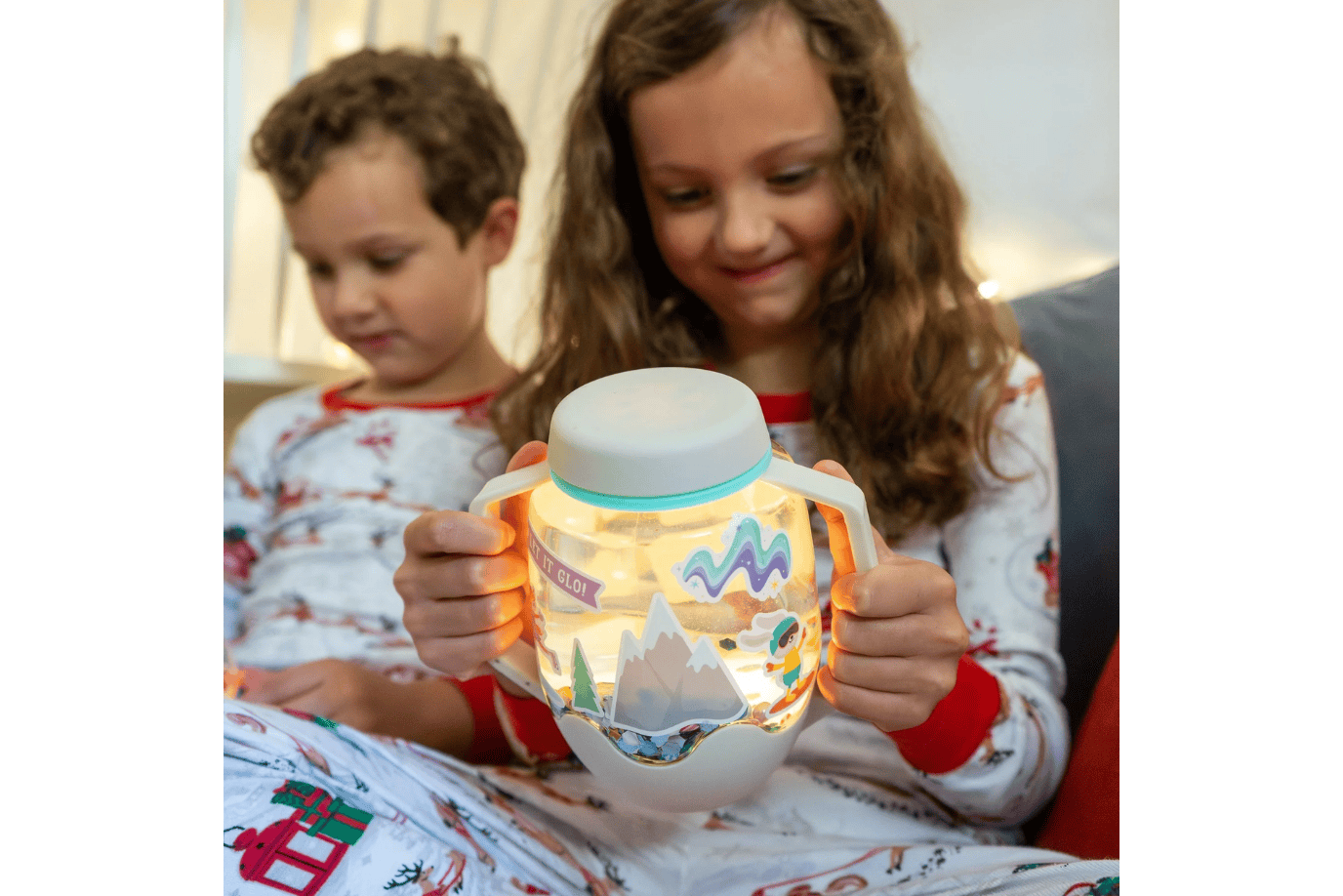 Kidcentral Glo Pals Sensory Jar - Snowglobe