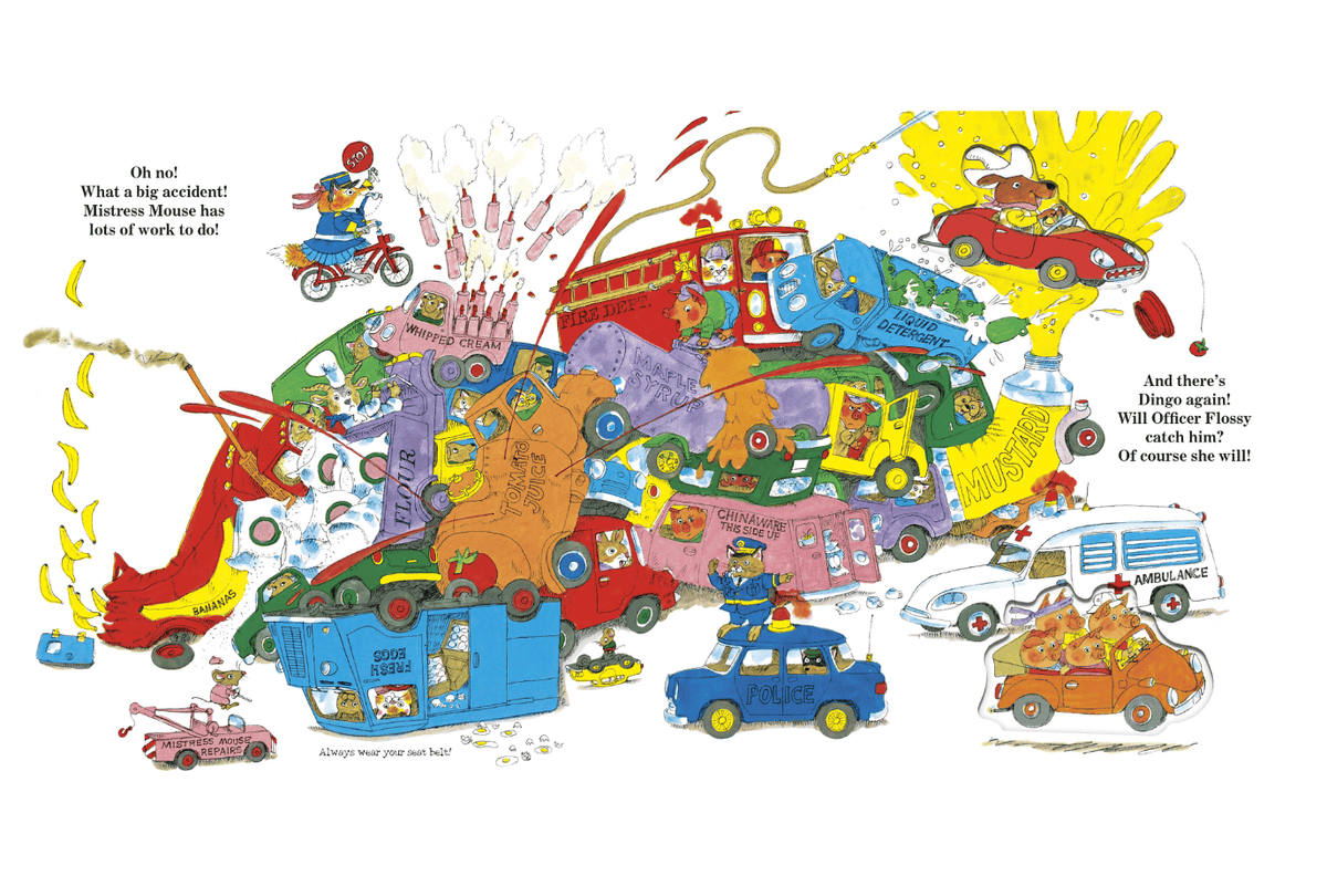 Raincoast Books Richard Scarry's Cars and Trucks in Busytown [Book + Wooden Play Pieces]