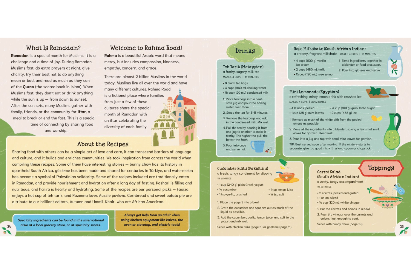 Barefoot Books Ramadan on Rahma Road A Recipe Storybook [HARDCOVER]