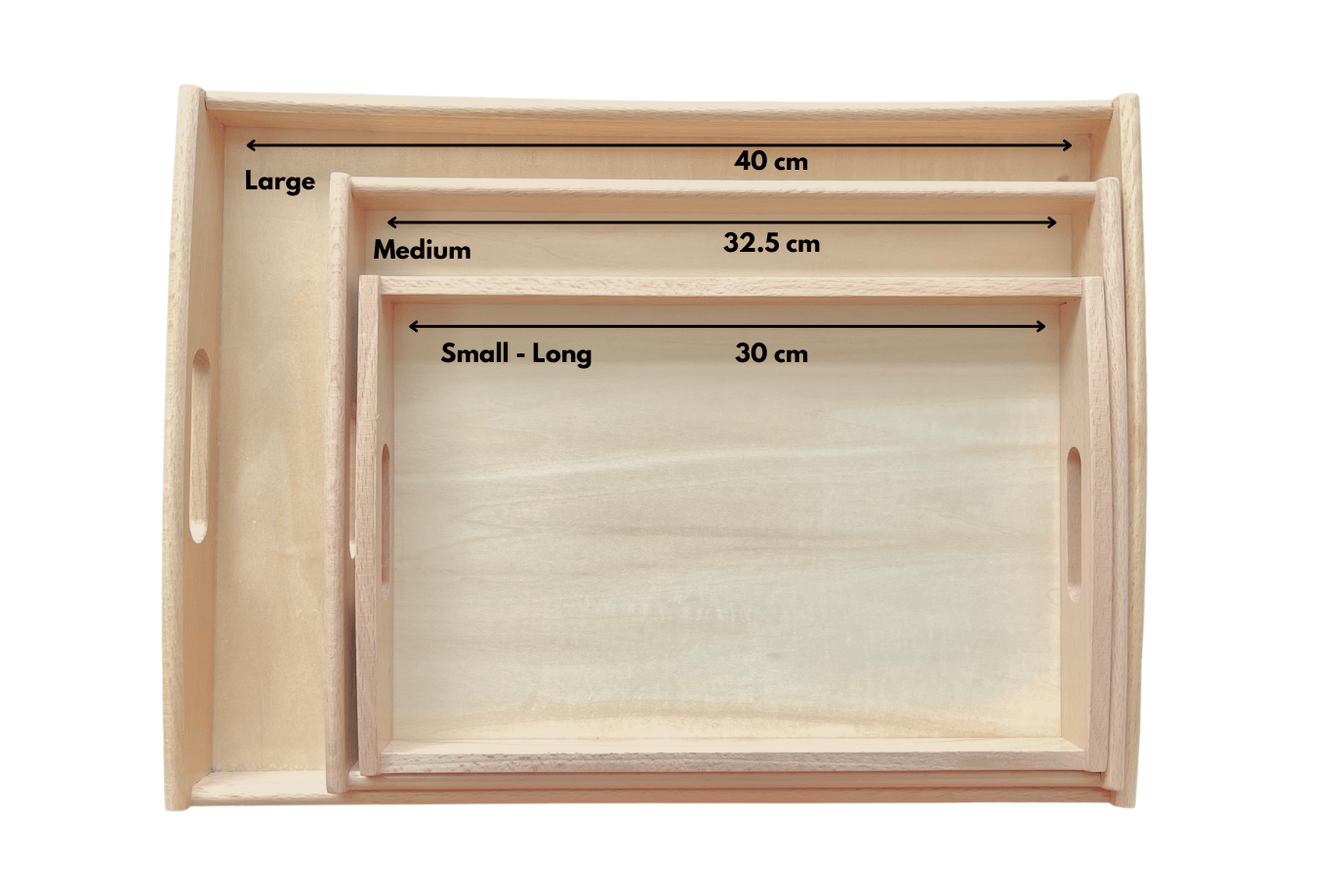 Adena Montessori Beechwood Tray with Handles