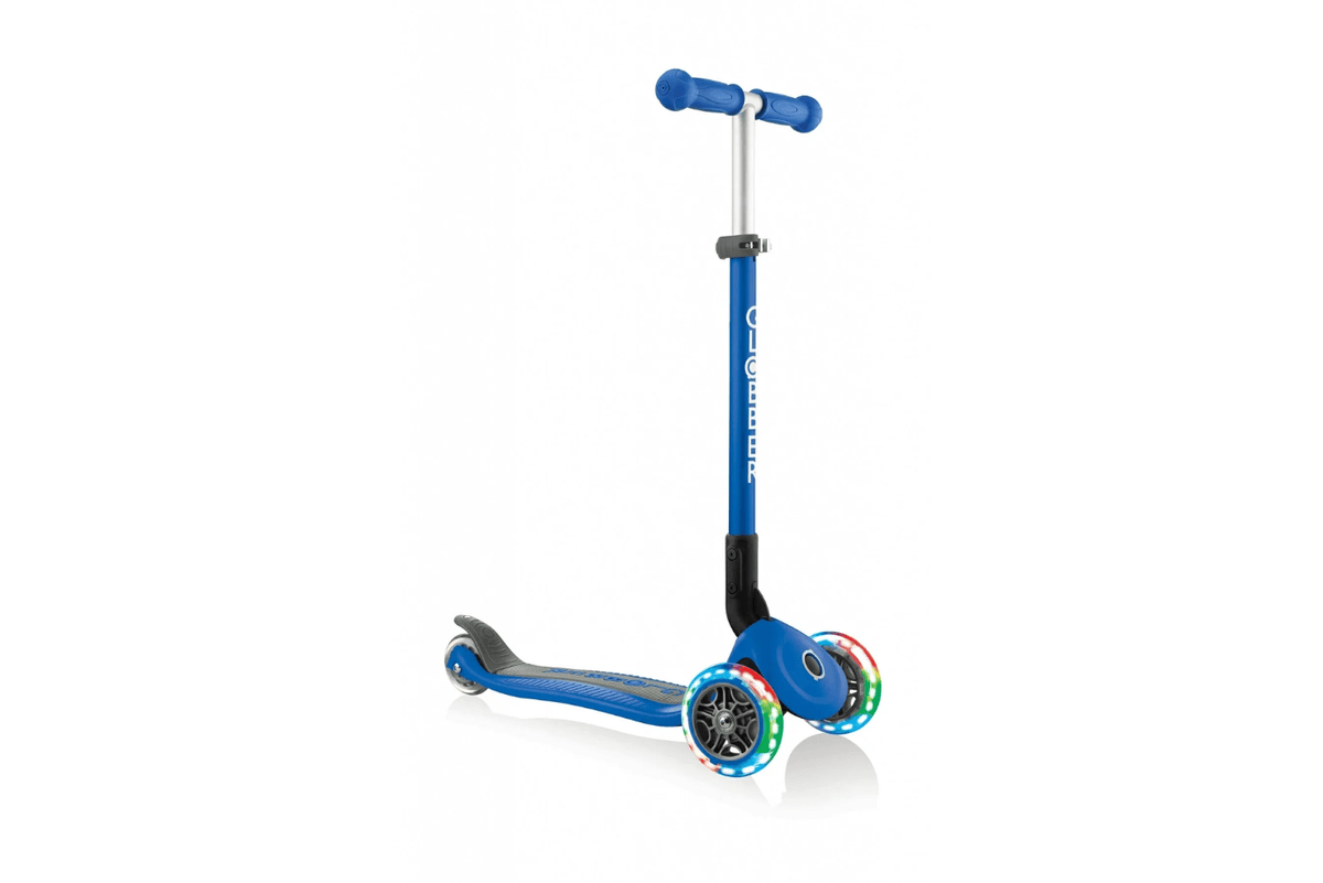 Incredible Novelties Blue Globber Primo Foldable Scooter with Lights