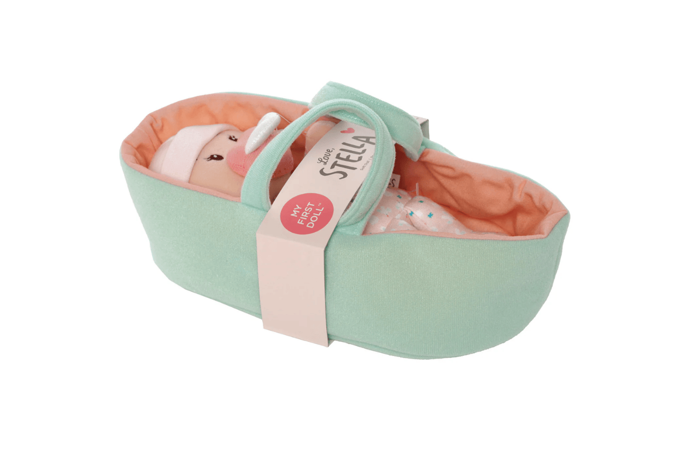Kid Central Love, Stella My First Doll Peach & Bassinet