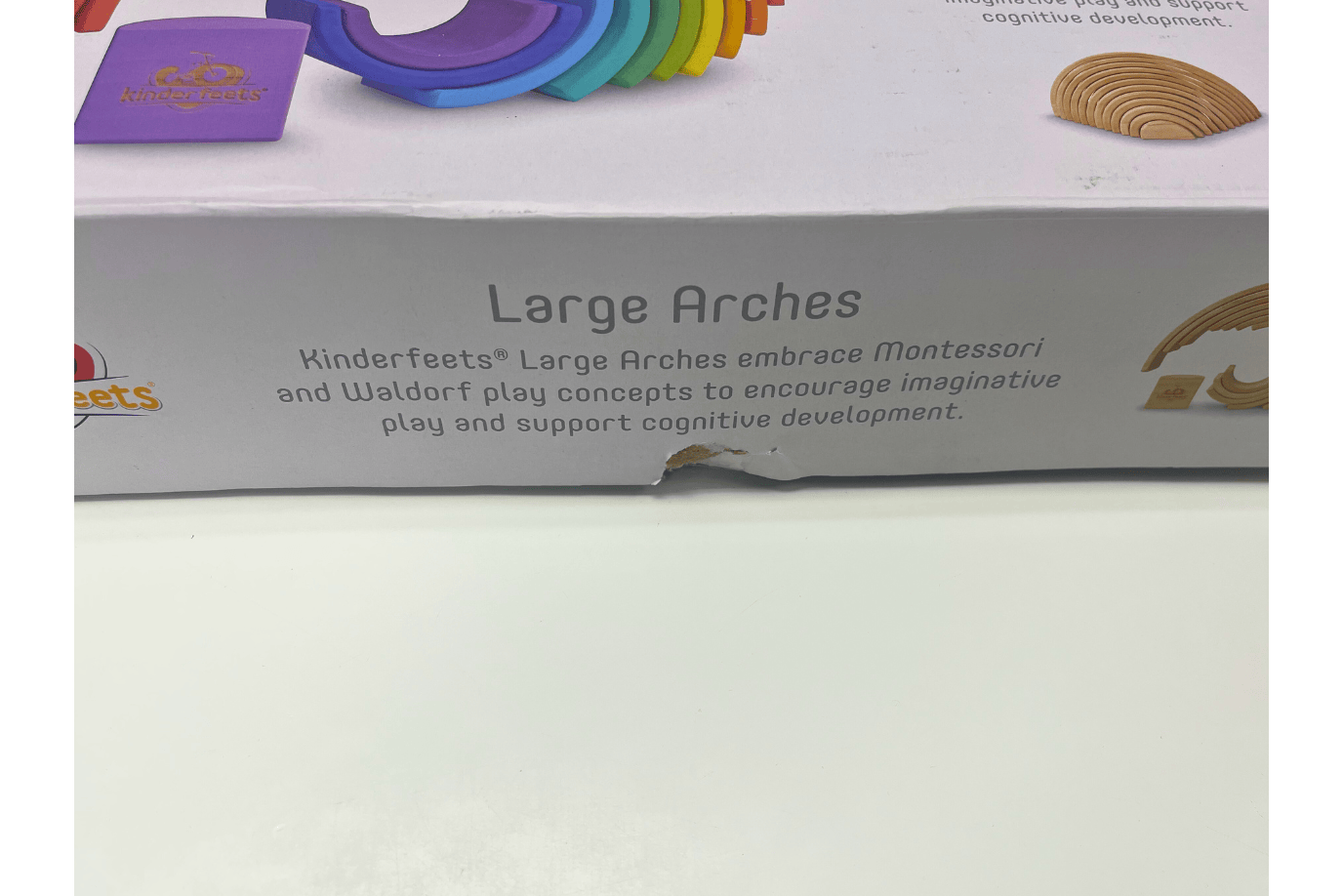 Fire The Imagination Kinderfeets Large Wooden Rainbow Arch - Open Box - FINAL SALE