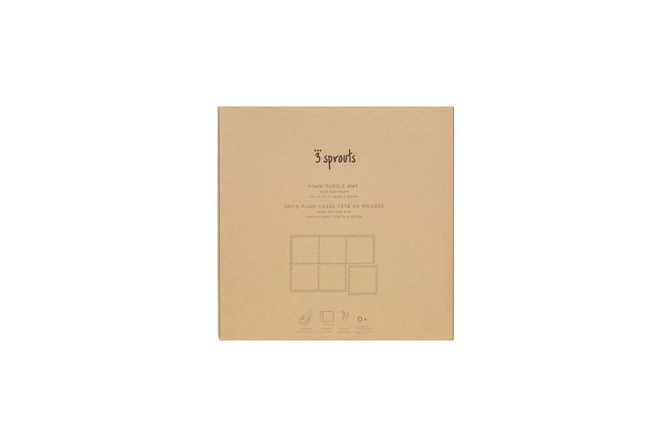 3 Sprouts 3 Sprouts Foam Puzzle Play Mat (Grey) - Open Box - FINAL SALE