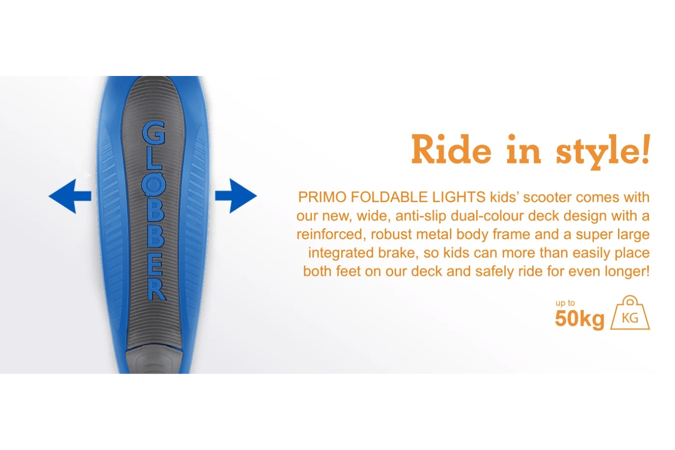 Incredible Novelties Globber Primo Foldable Scooter with Lights