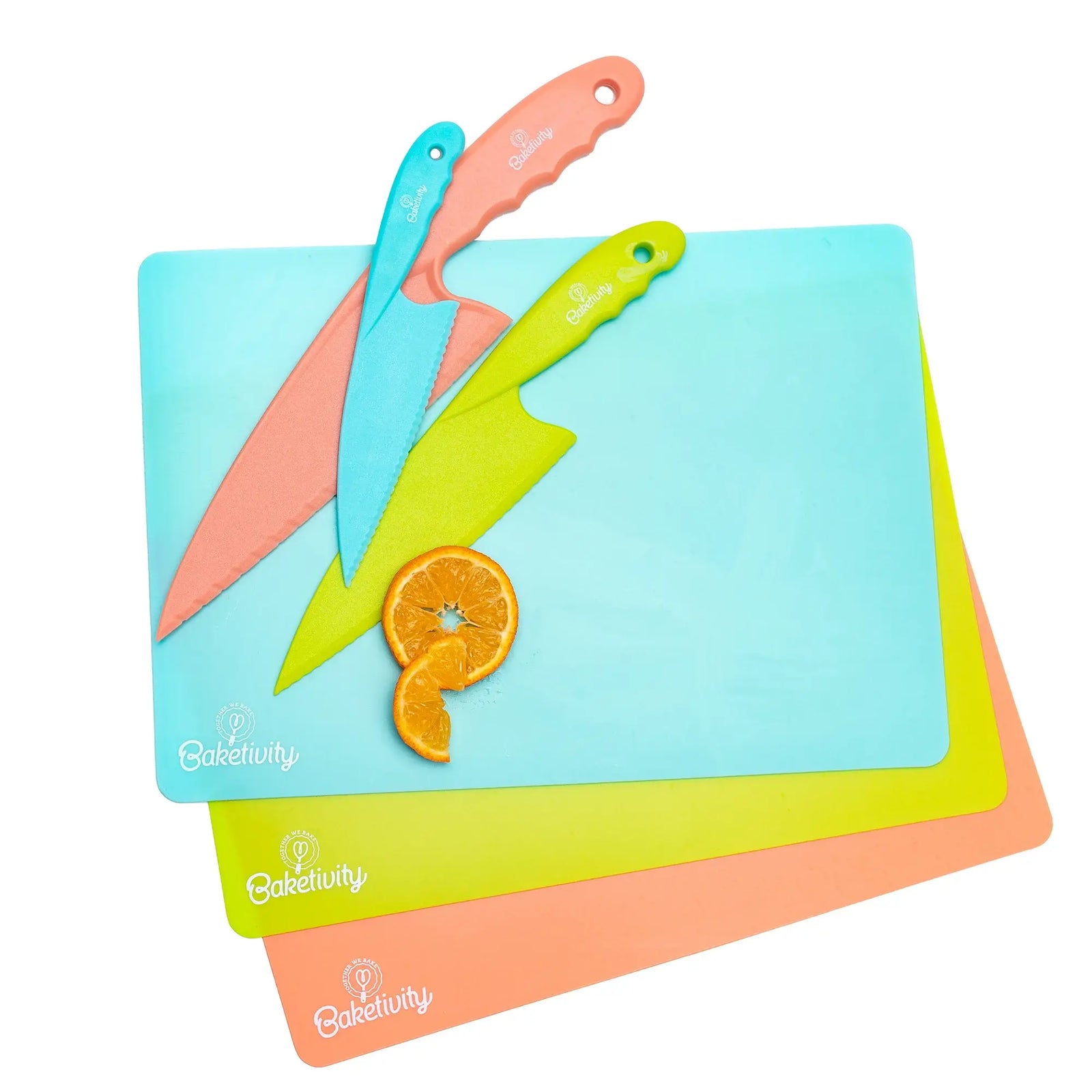 Baketivity Corp 6 Piece Kids Cutting Board and Knife Set