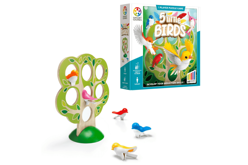 5 Little Birds Smartgames, Smart Games Toronto, 5 Little Birds Smart Games Toronto, logic games for a 5 year old, 6 year old, 7 year old, spatial reasoning games for kids, 1 player games for a 5 year old, 1 player games for a 6 year old, 1 player games for a 7 year old, Toronto, Canada
