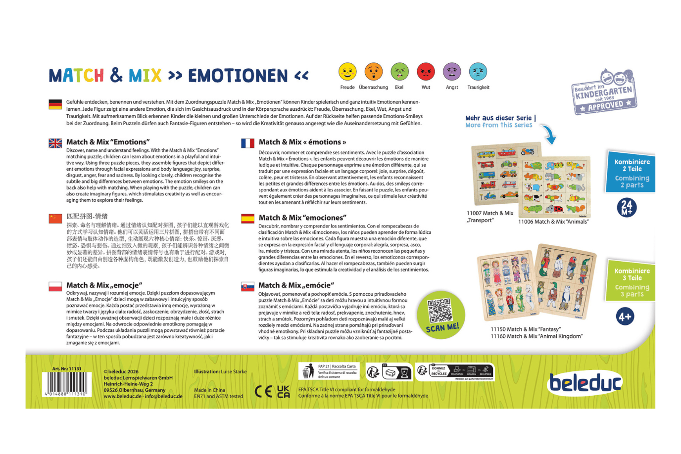 Playwell Beleduc Mix and Match Emotions Puzzles
