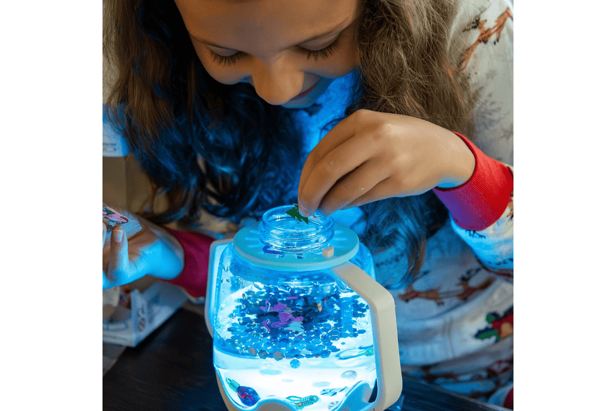Kidcentral Glo Pals Sensory Jar - Snowglobe