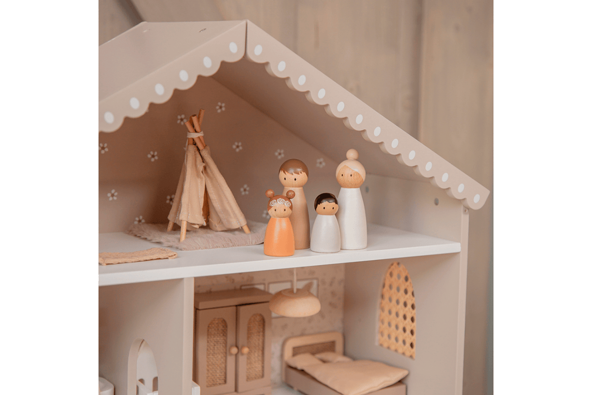Wooden Doll House - Nougat