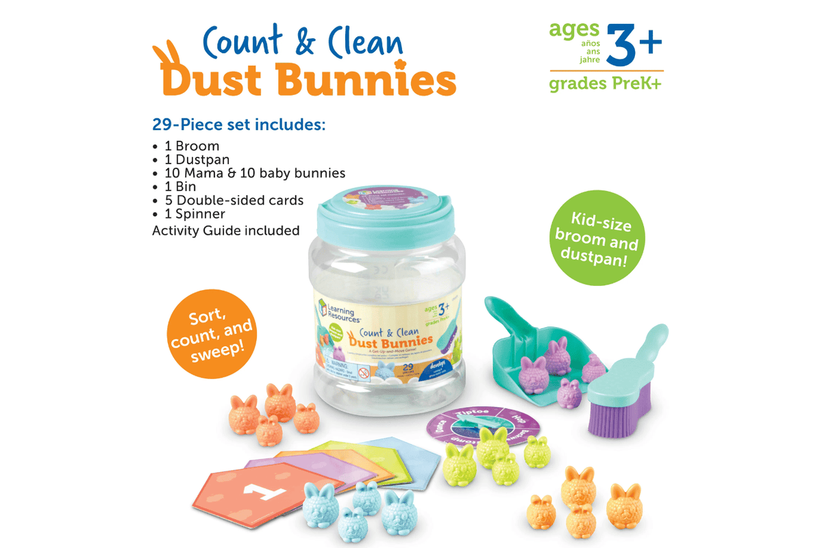 Playwell Learning Resources Count & Clean Dust Bunnies