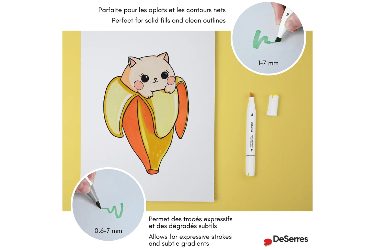 Pierre Belvediere DeSerres Alcohol Dual-Tip Marker Set - Set of 48