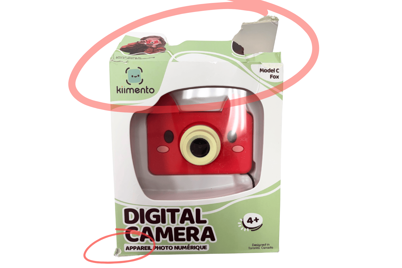 kiimento Akito the Fox - Model C Kiimento Children's Cameras [Akito the Fox- MODEL C]- Damaged Box - FINAL SALE