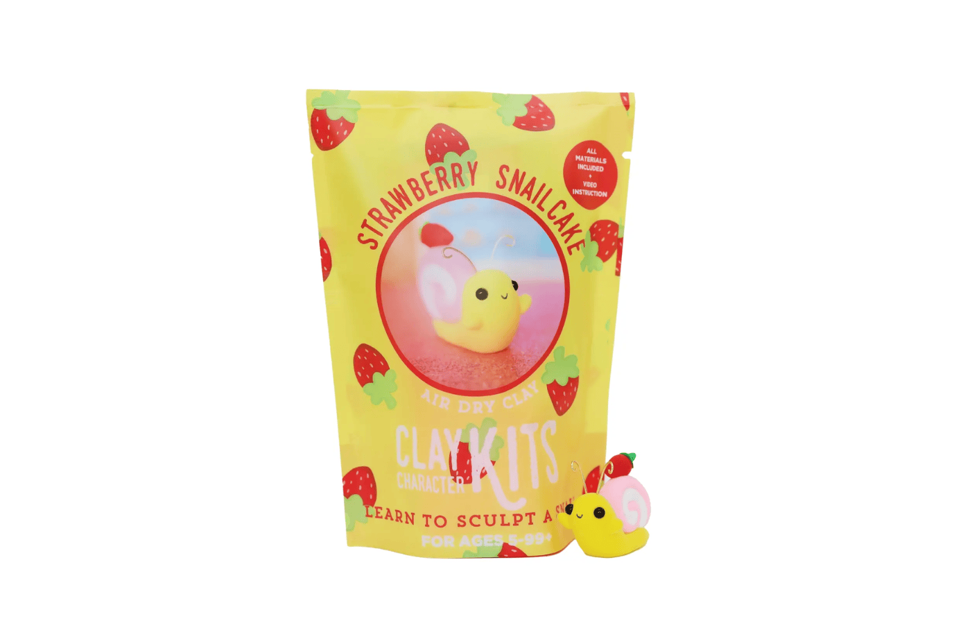 The Make Station Strawberry Snailcake The Make Station | DIY Clay Kits