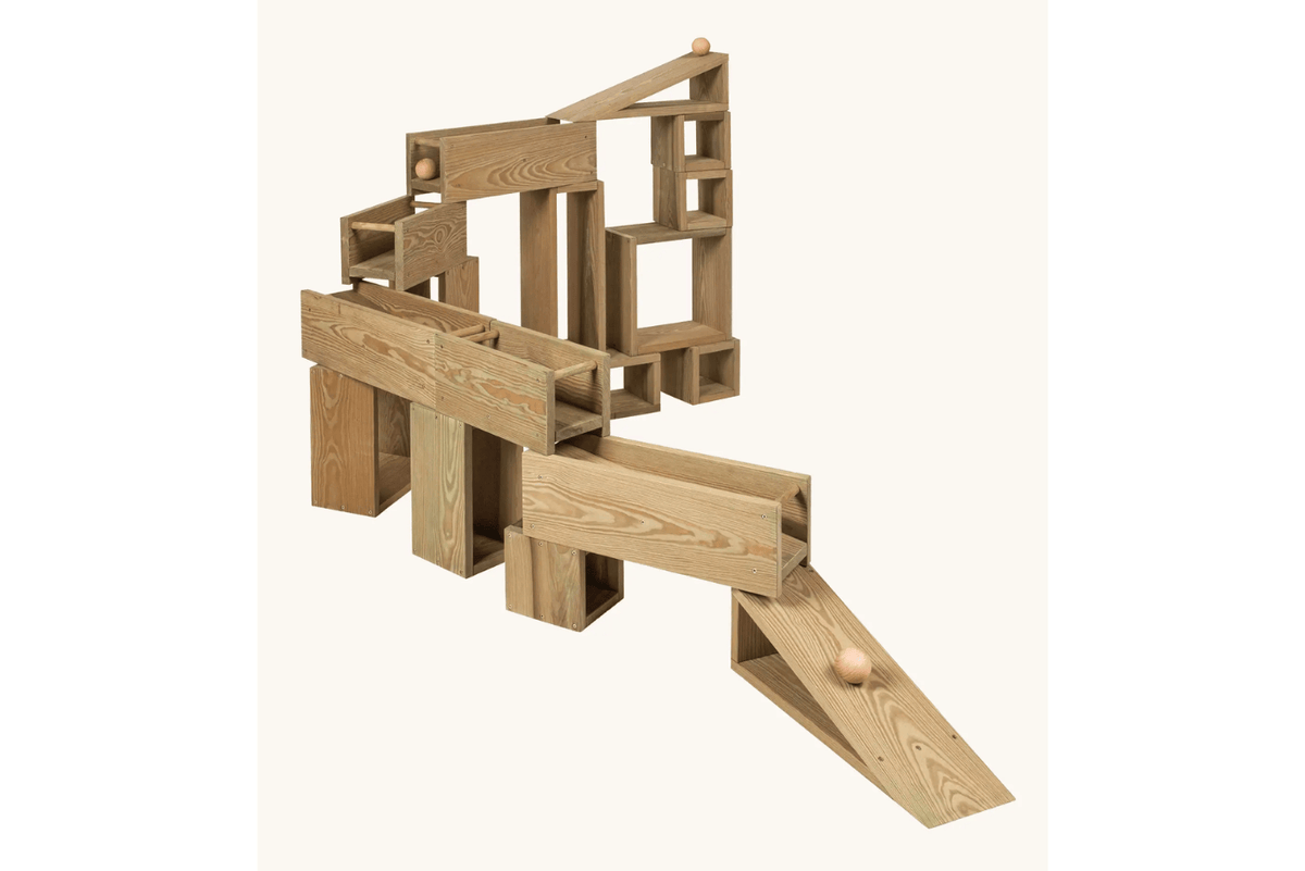 Fire the Imagination Erzi XL Outdoor Building Blocks and Marble Run