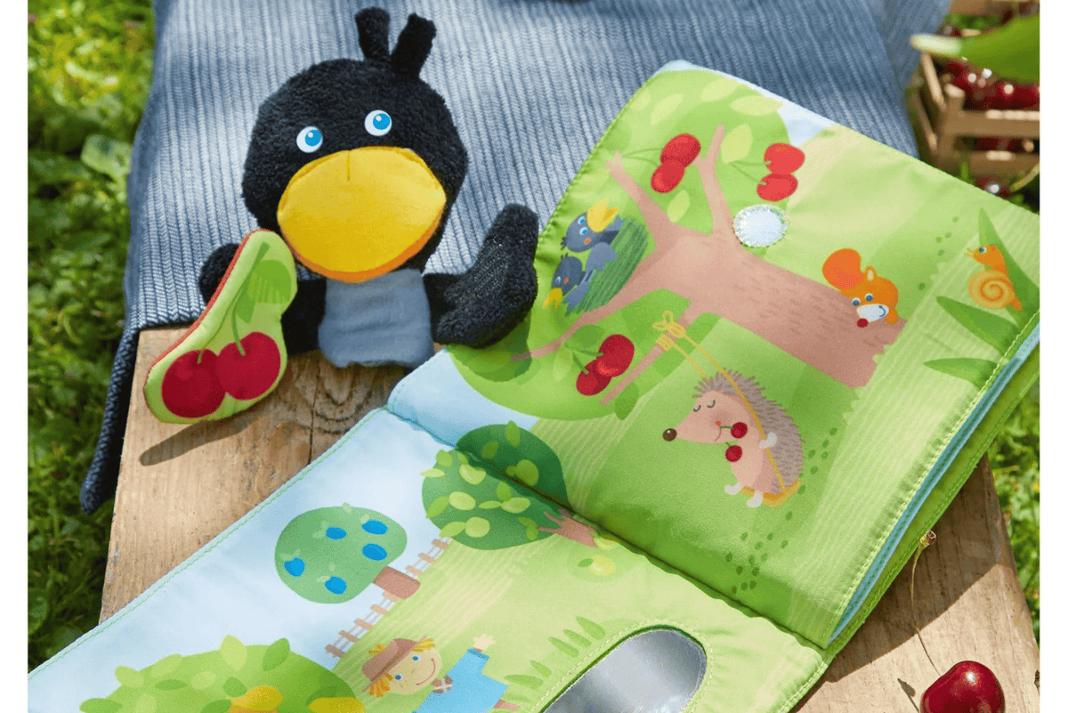 Haba Orchard Soft Book with Raven Finger Puppet