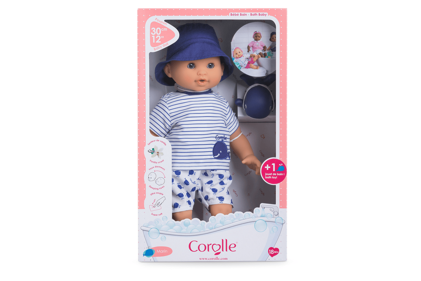 K.I.D. Toys Inc. Corolle Bath Baby Doll (Multiple Styles Available)