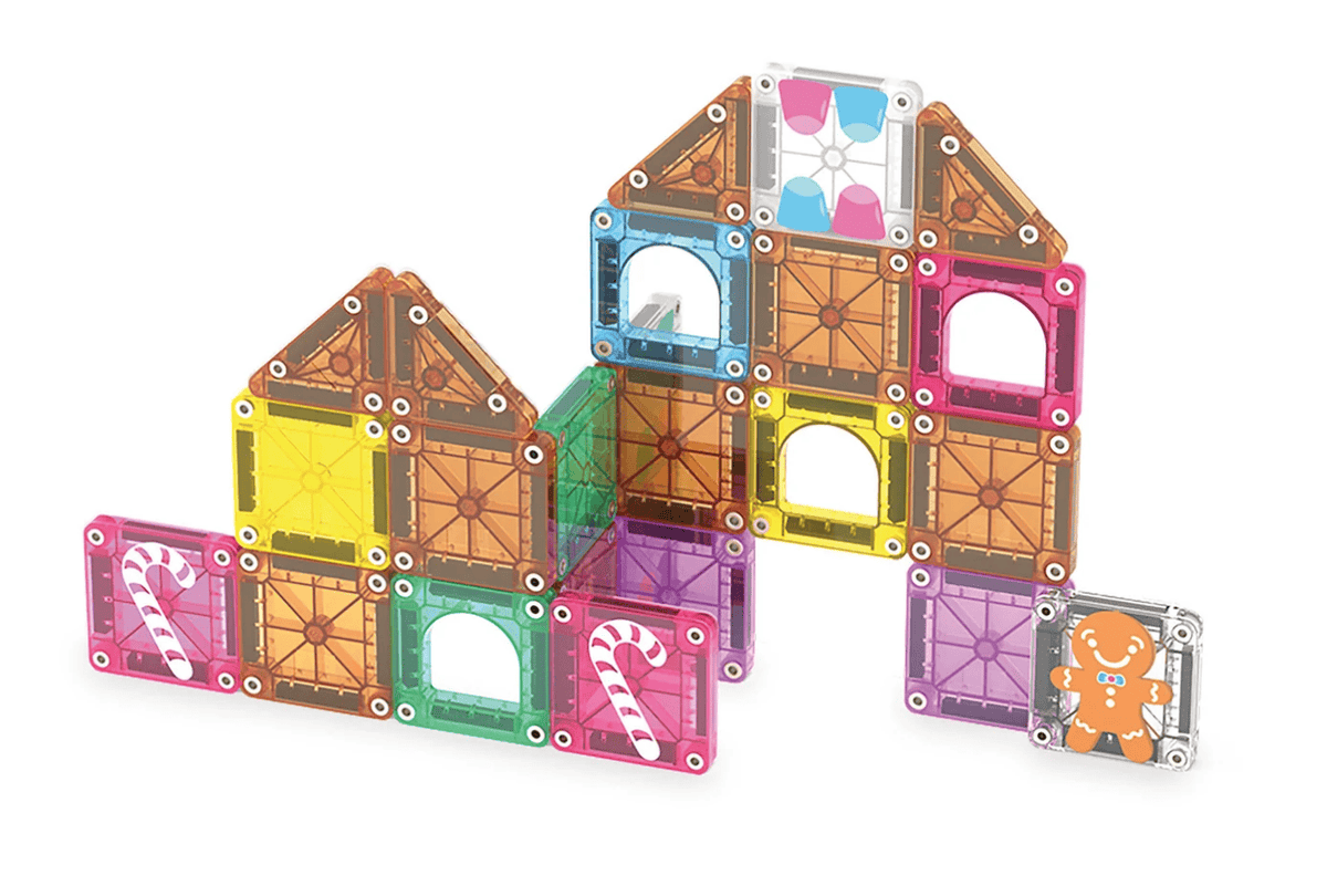 Valtech Magna Tiles MAGNA-TILES® microMAGS Gingerbread House - 24 Piece Travel Set
