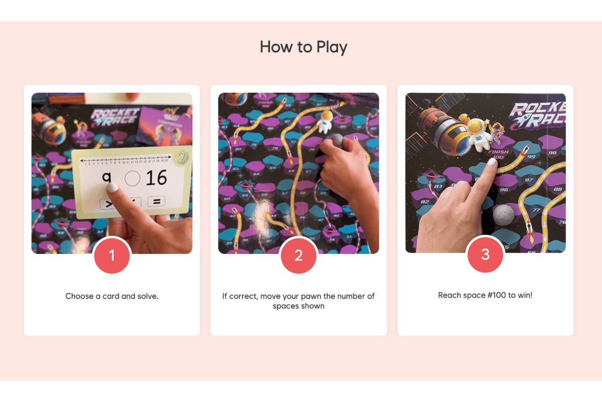 The Fidget Company Rocket Race Math Game - Ages 5 - 8