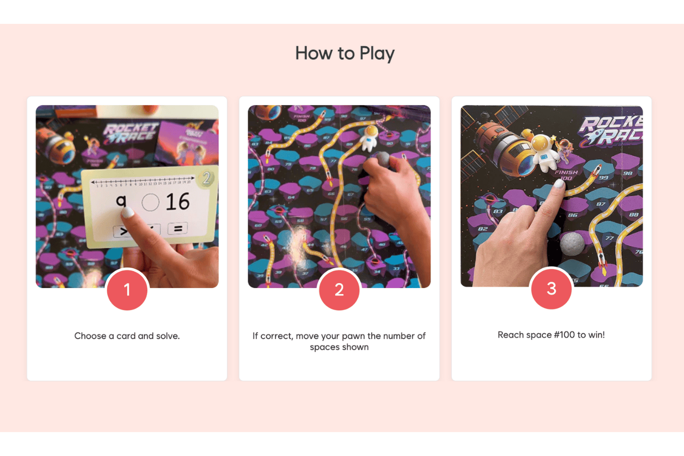 The Fidget Company Rocket Race Math Game - Ages 5 - 8