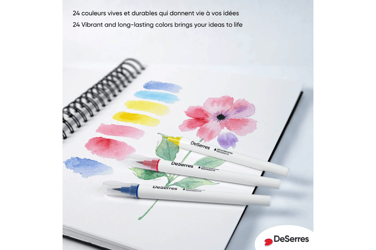 Pierre Belvediere DeSerres Watercolour Markers - Set of 24
