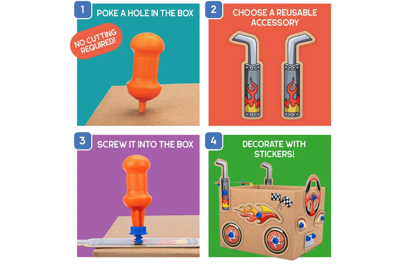 Playwell Boxineers™ Cardboard Building Kits