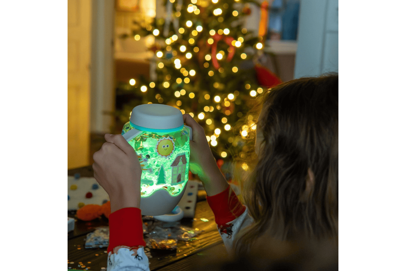 Kidcentral Glo Pals Sensory Jar - Snowglobe