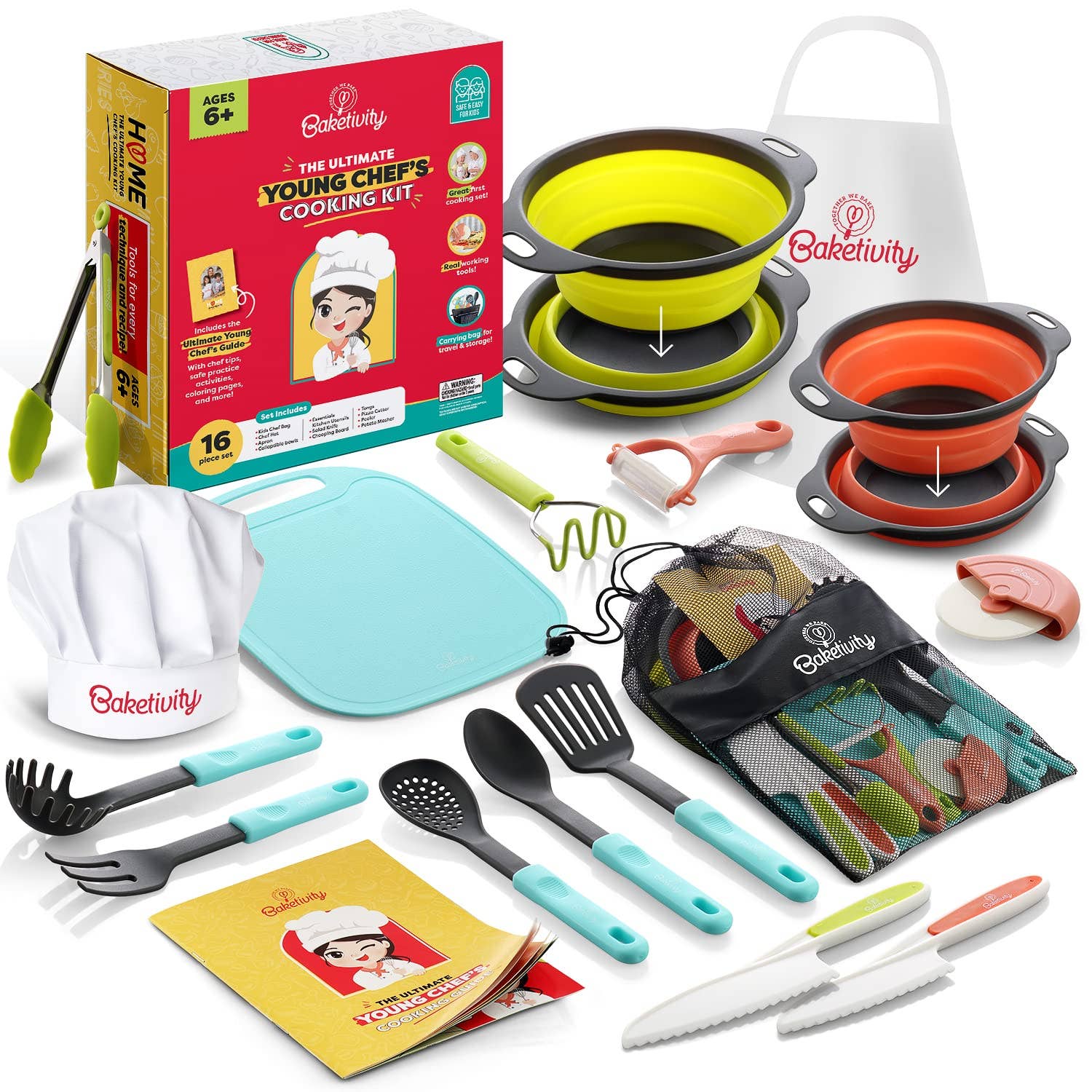Baketivity Corp Toy Learn How To Cook Set - 16 Pieces