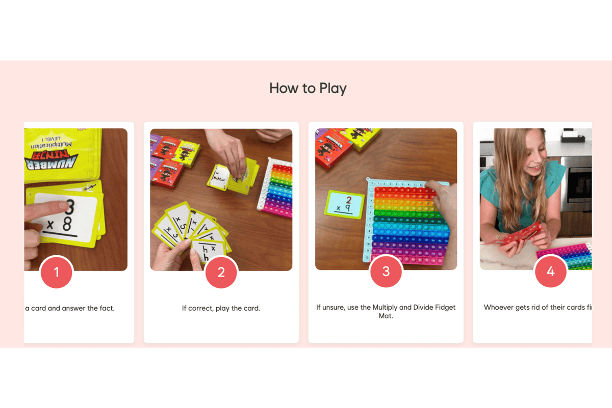 The Fidget Company Number Ninja Math Game - Ages 7 - 10