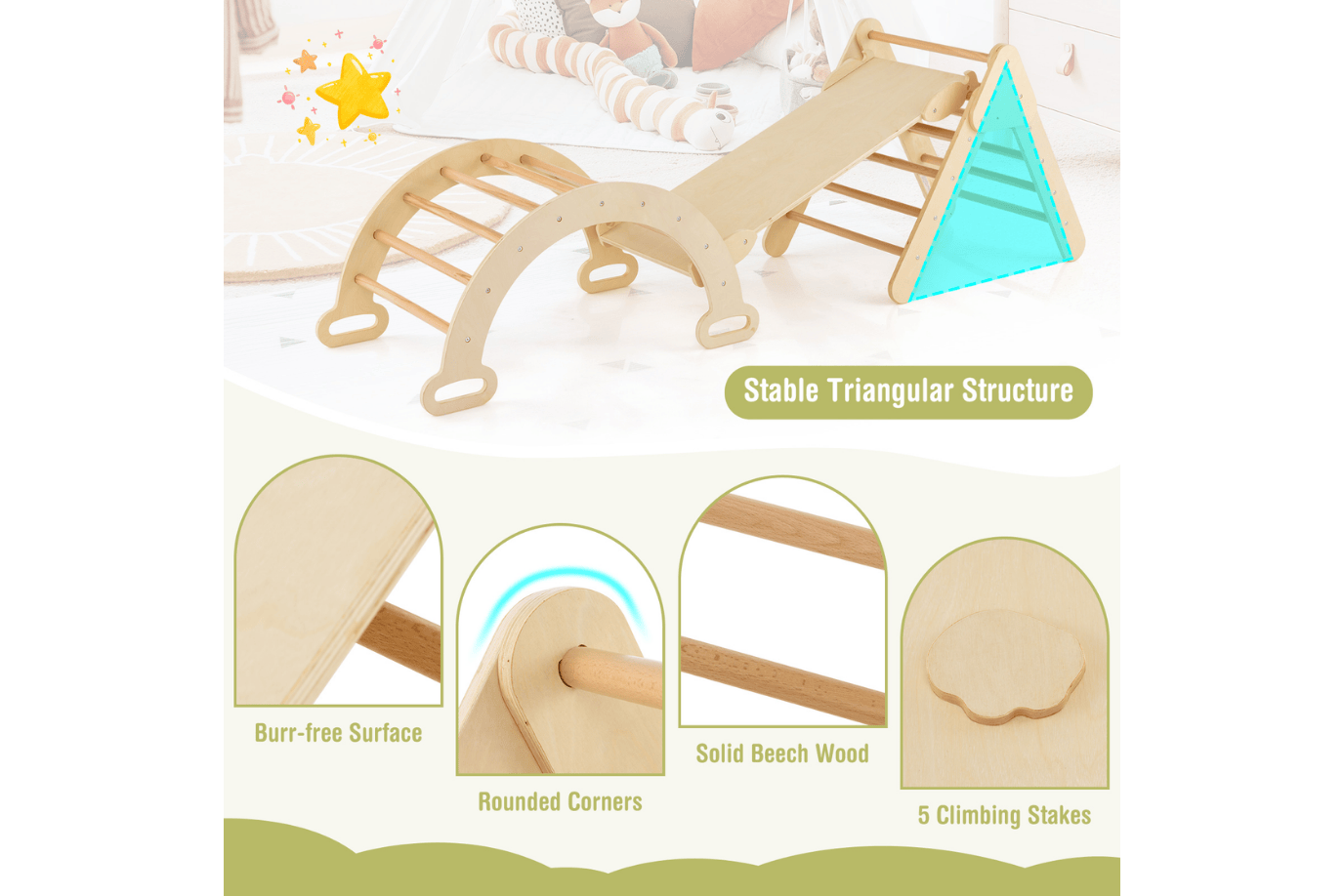 Costway Pikler Climbing Bundle