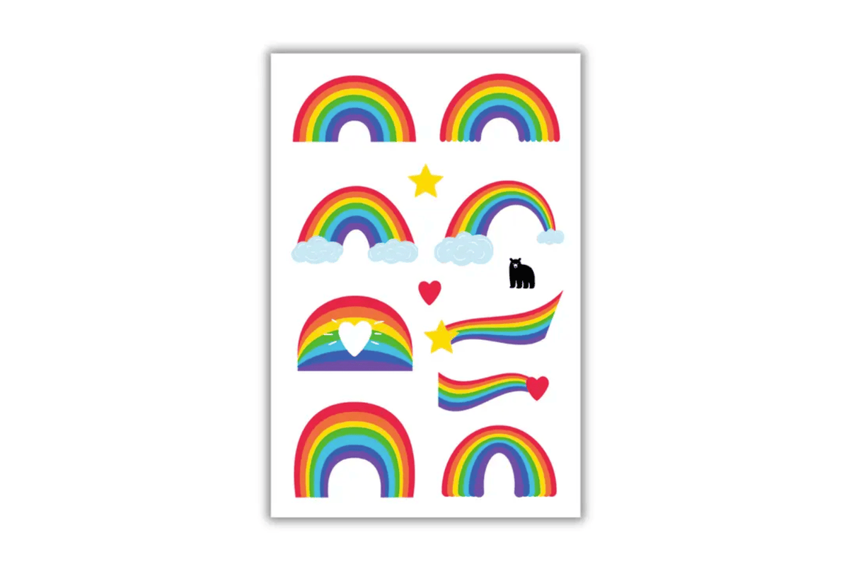 Four Bears Sticker Club Traditional Rainbows Four Bears Sticker Club Stickers (various styles)