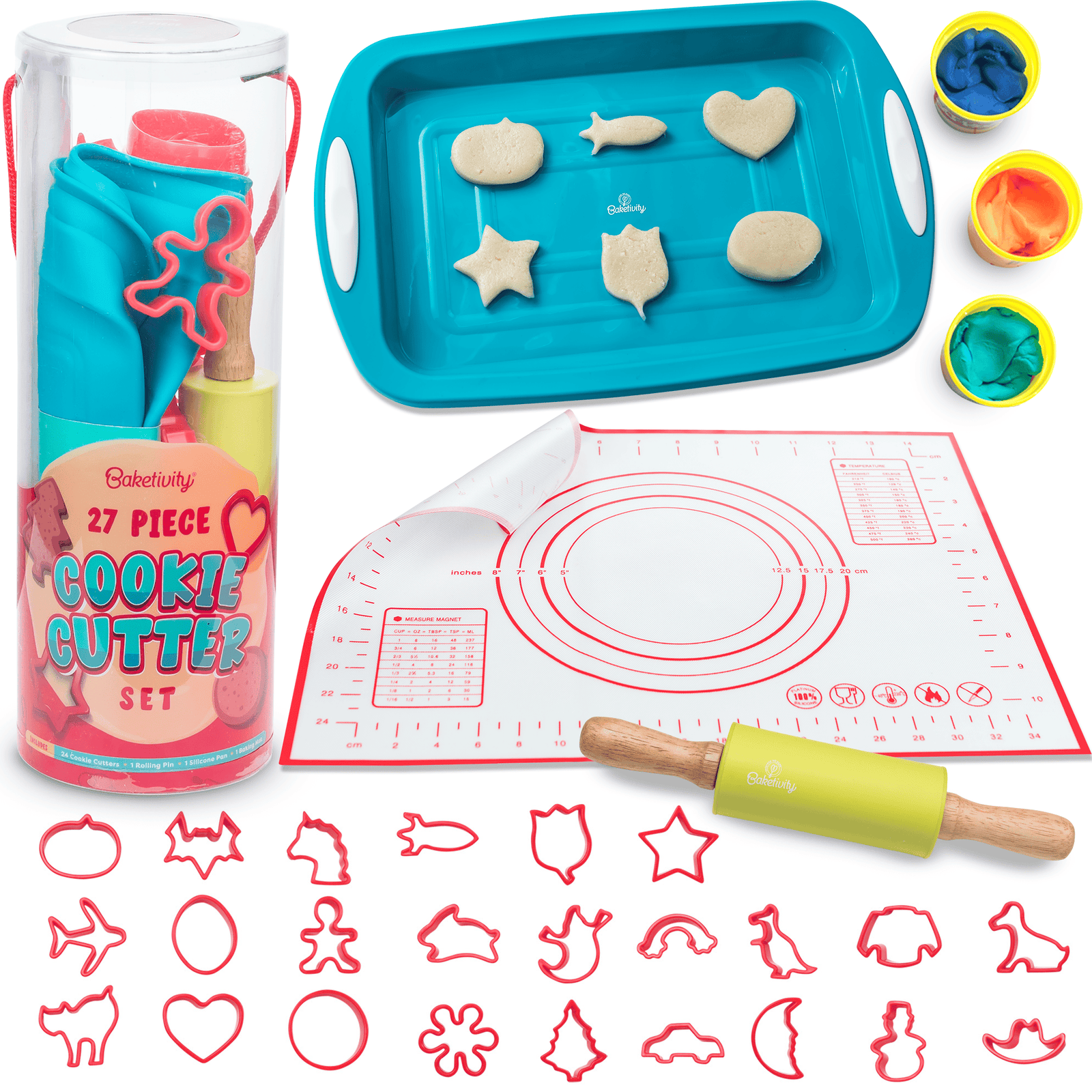 Baketivity Corp Complete Cookie Cutter Set for Children