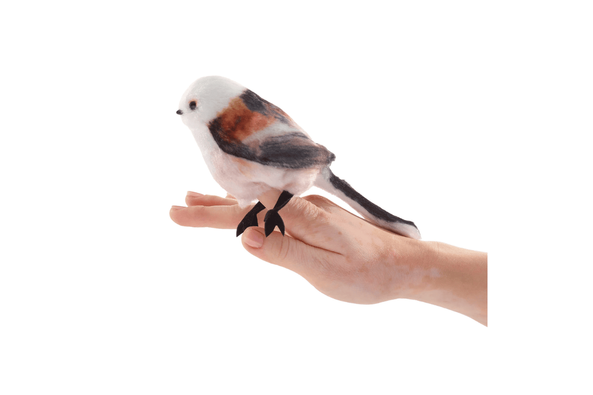 Fire the Imagination Long-Tailed Tit Mini Finger Puppets by Folkmanis Puppets (various styles)