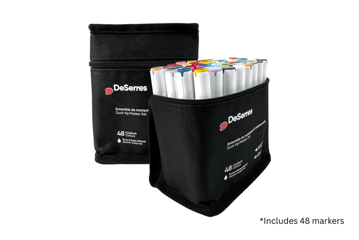 Pierre Belvediere DeSerres Alcohol Dual-Tip Marker Set - Set of 48