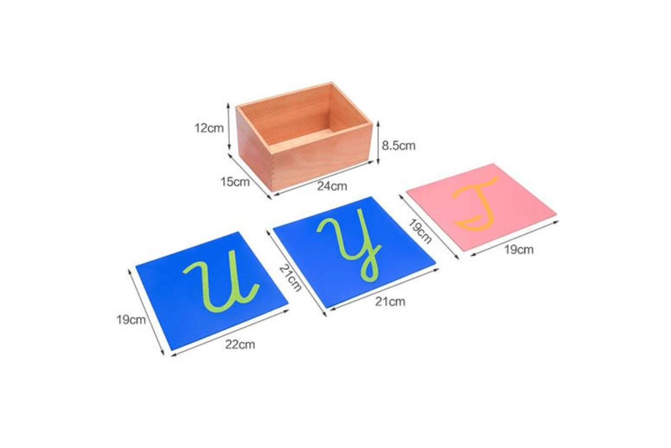 Sandpaper Letters with Box (Print, Cursive, Lowercase and Uppercase)