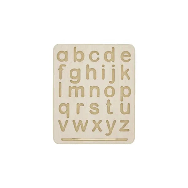 Wooden Alphabet Tracing Board - Lowercase