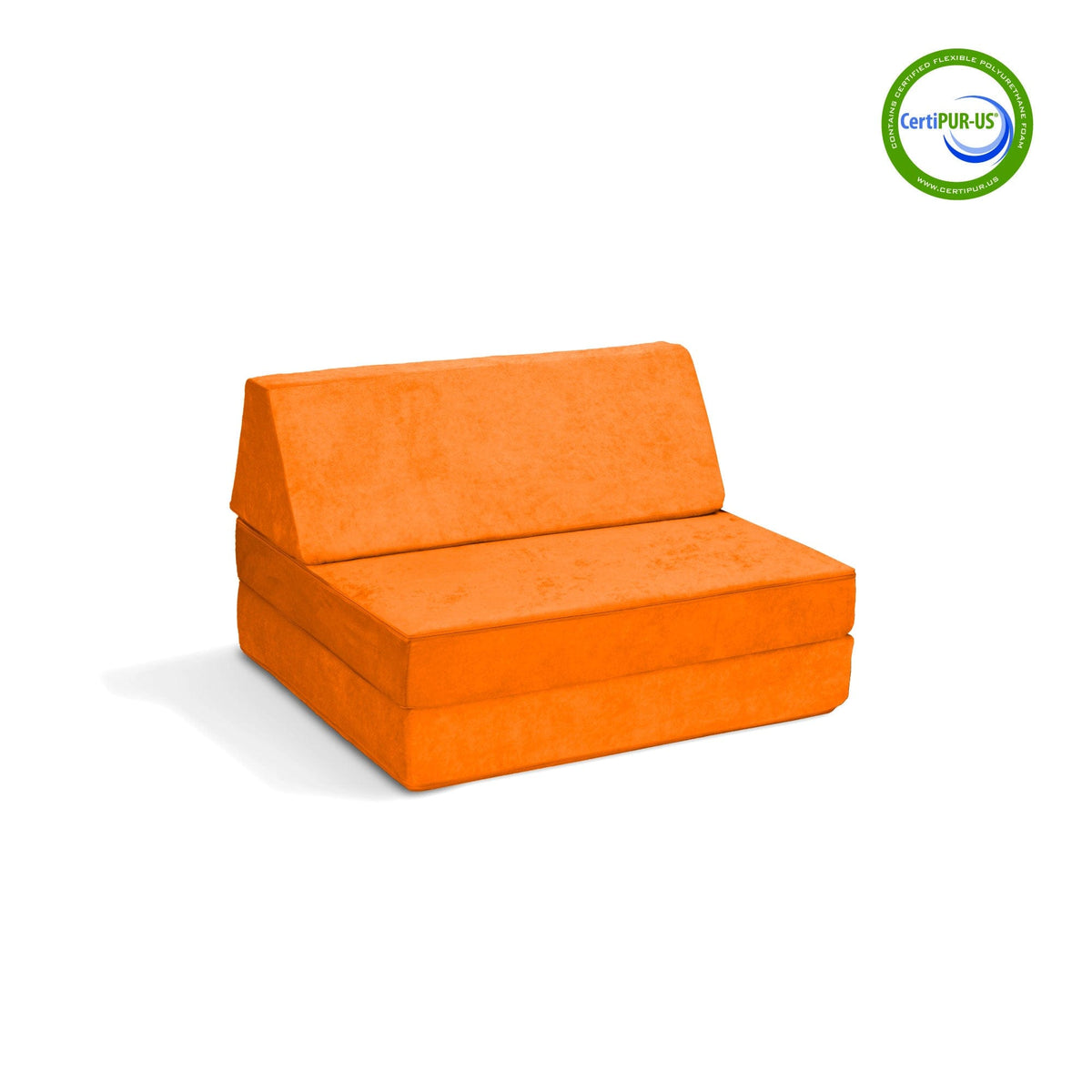 Go Coconut Canadian Play Couches, Furniture and Toys Play couch Twisty Tangerine The Half-Coconut Play Couch