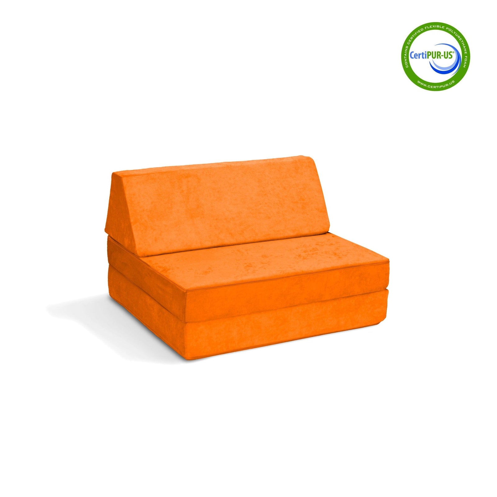 Go Coconut Canadian Play Couches, Furniture and Toys Play couch Twisty Tangerine The Half-Coconut Play Couch
