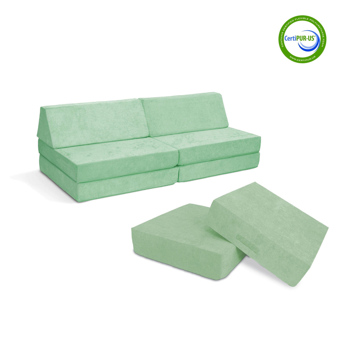 Go Coconut Canadian Play Couches, Furniture and Toys Bundle Misty Mint Coconut Maxi Bundle